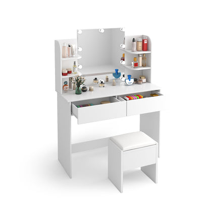 Black modern simple hair desk, multi-layer storage, large storage space