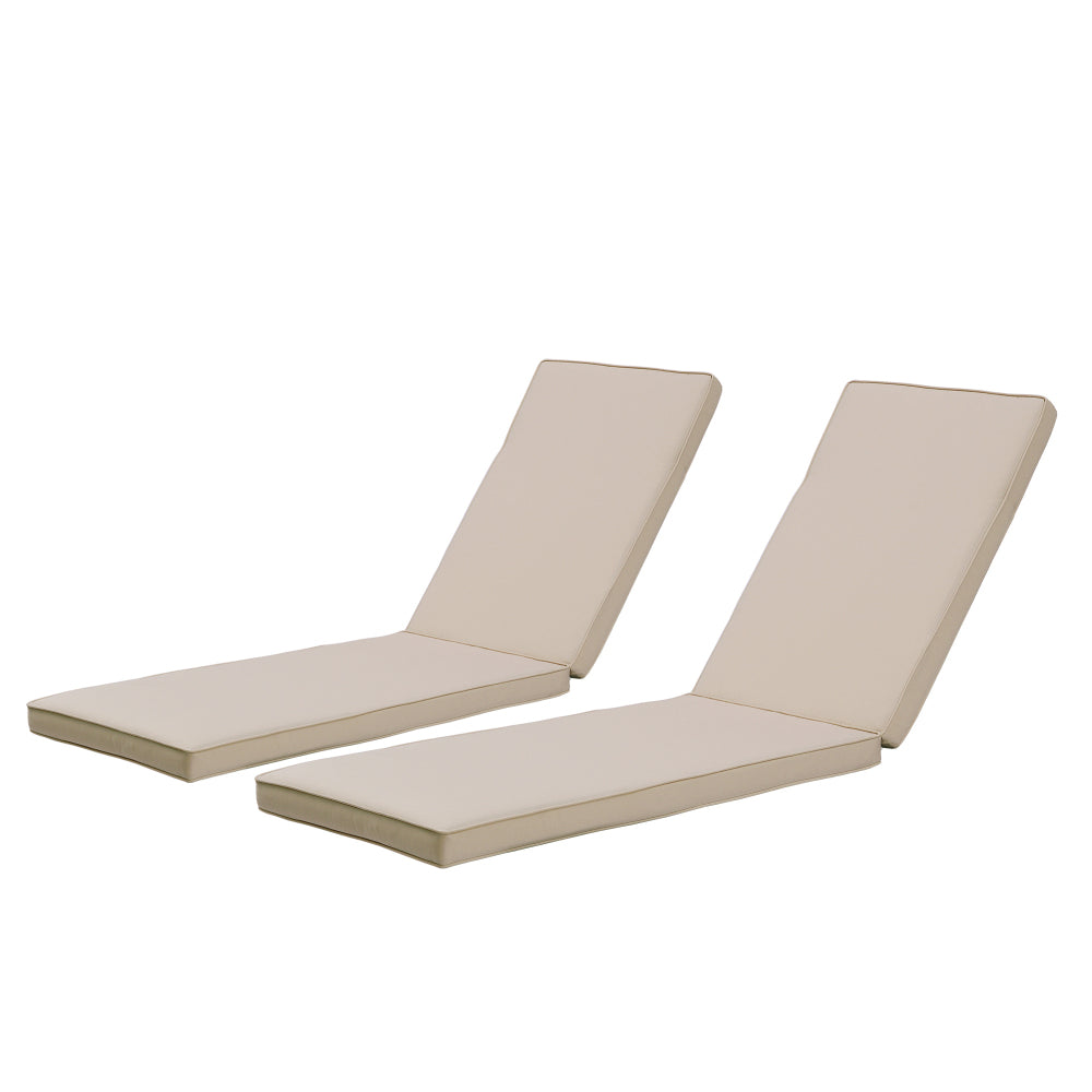 2PCS Set Outdoor Lounge Chair Cushion Replacement Patio Funiture Seat Cushion Chaise Lounge Cushion