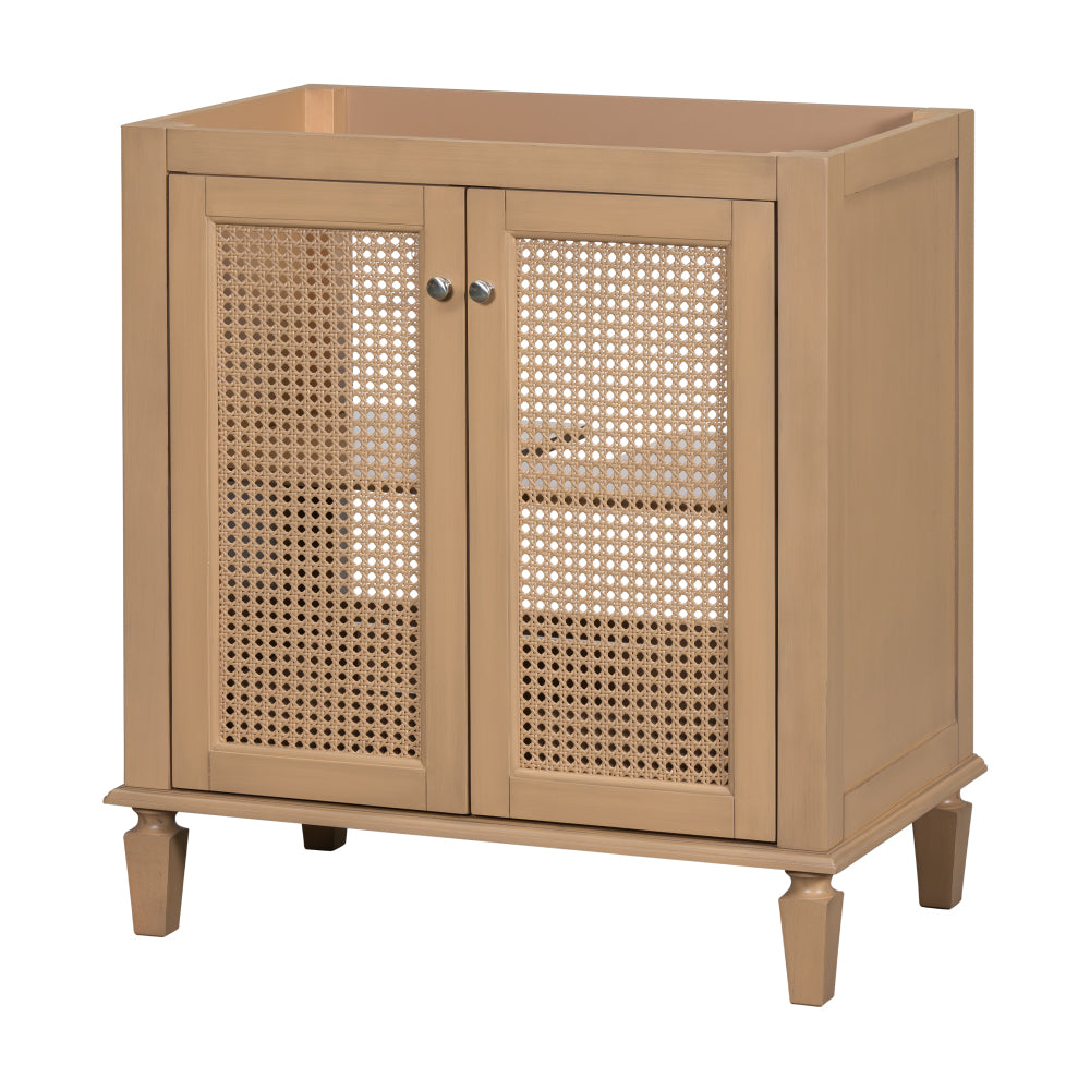 30 Inch Bathroom Vanity without Sink, Freestanding Bathroom Vanity with Hidden Drawer, Storage Cabient for Bathroom, Solid Wood Frame Bathroon Cabinet (NOT INCLUDE SINK)