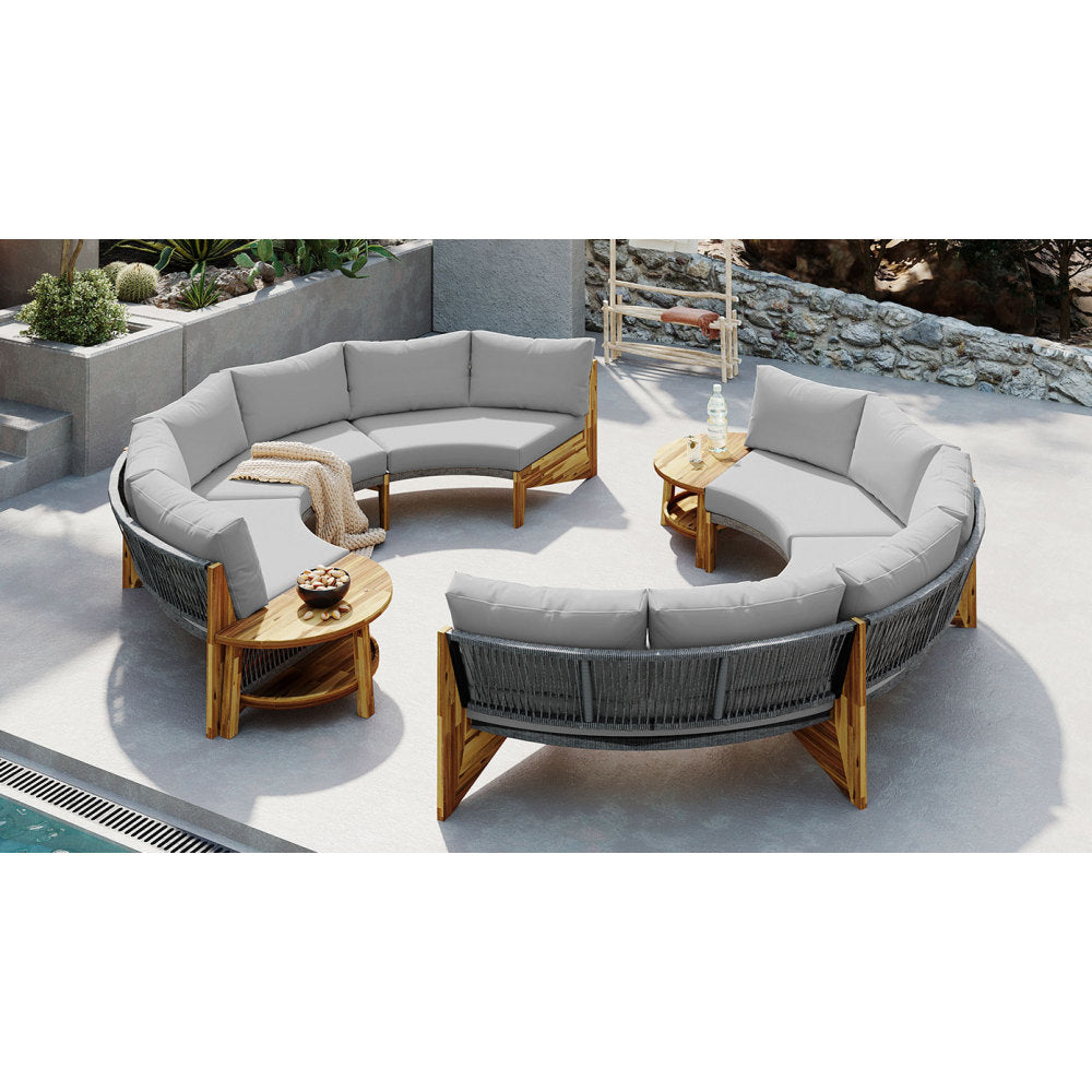 U_STYLE 6 - Person Outdoor Seating Group with Cushions and A Coffee Table(old sku:WY000379AAE)