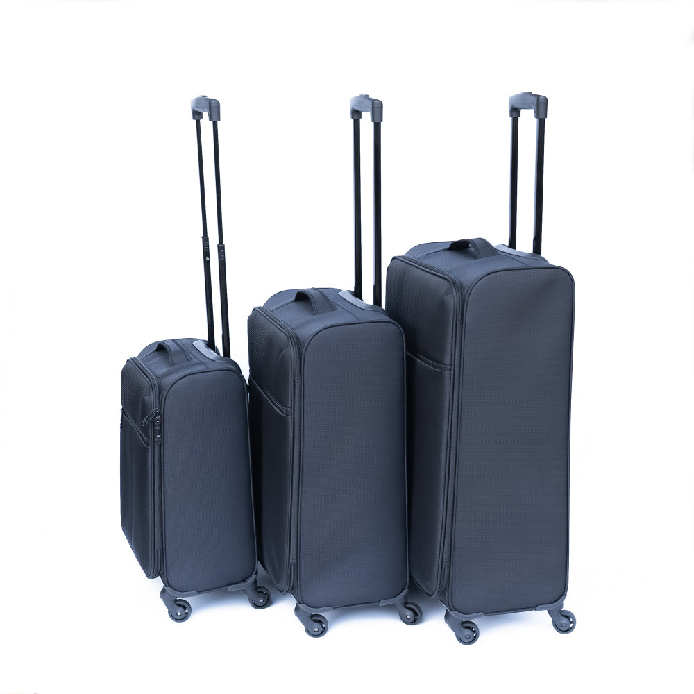 Luggage 3-piece backpack set black(No password lock)