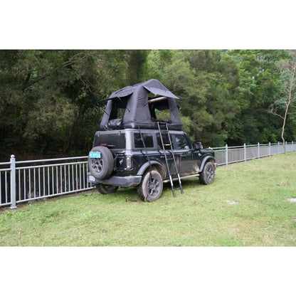 Foldable 2-3 People Amphibious Inflatable Car Roof Top Tent for camping Outdoor Glamping Camping Tent for SUV,Truck and Universal Auto Self-Driving Touring(Without Ladder, Black )