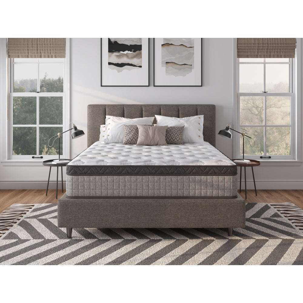 Assembled in USA -  High Quality 10" Full Diamond Innerspring Hybrid and Cooling Gel Memory Foam Mattress, Pressure Relief, and Motion Isolation, CertiPUR-US and Oeko TEX Certified