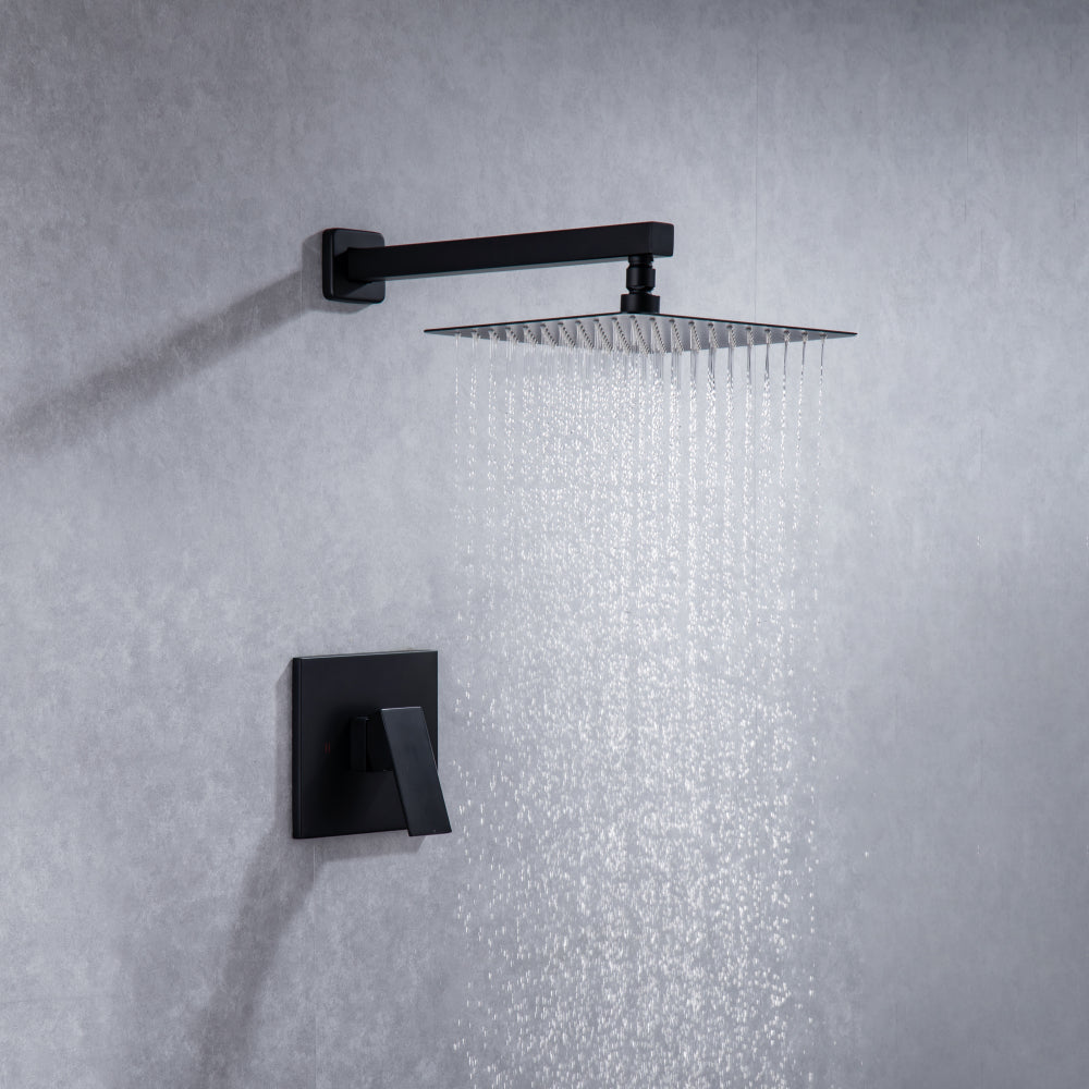 Square Pressure Balanced Complete Shower System With Rough-in Valve