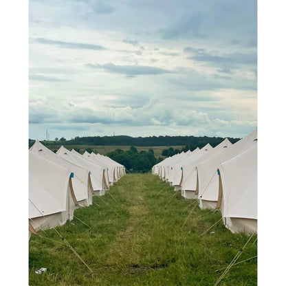 SAM&HAIBEI Canvas Tent Bell Tent Glamping, 4 Seasons Yurt Tent for Camping, 4M/5M Cotton Canvas Tent for Family Camping, Outdoor Hunting, or Party (13ft-16.5ft). Durable, Spacious, and Versatile.