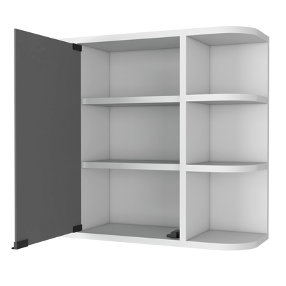 Valdez Medicine Cabinet With Six Shelves, Mirror Cabinet