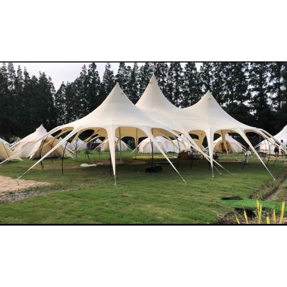 SAM&HAIBEI Thincker Canvas Waterproof Portable Tarp Multifunctional Outdoor Camping Traveling Awning Backpacking Tarp Shelter Rain Tarp,Big tarp for Family Active or Out Active. 289㎡ space Largr tarp.