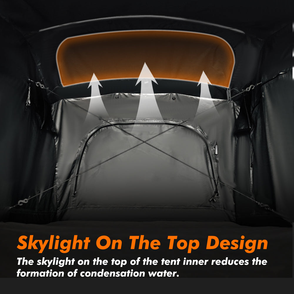 ILANDER Lite Cruiser Roof Top Tent 140cm, Entry level Overland Aluminium Fold Out Style Car Roof Tent for Sedan Van SUV Truck Camping Waterproof,Windproof ,Sturdy