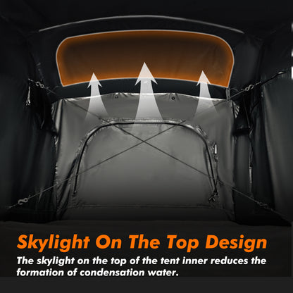 ILANDER Lite Cruiser Roof Top Tent 140cm, Entry level Overland Aluminium Fold Out Style Car Roof Tent for Sedan Van SUV Truck Camping Waterproof,Windproof ,Sturdy