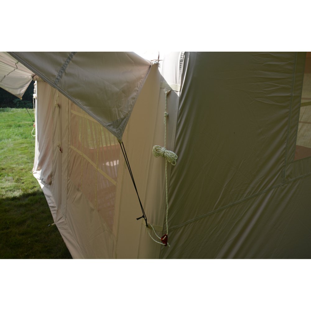 9.8 x13ft with canopy, Inflatable Camping Tents with Hand Pump, Air Glamping Tents,  Easy Setup Waterproof and Windproof Blow up Tent  Beige