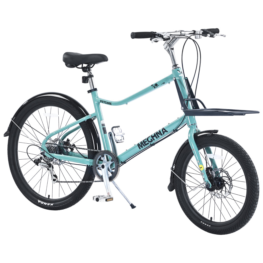 7 Speed, Aluminum Alloy Frame, Multiple Colors 26 Inch Bike,Cargo Bike for Women and Men