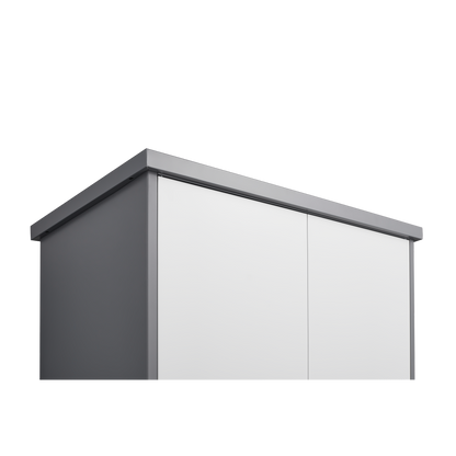 Outdoor Cabinet Outdoor Storage Cabinet Waterproof, Storage Cabinet cabinet with Shelves, Vertical Tall Garden Storage cabient & Outdoor Storage Cabinet Weatherproof for Outside in light gray