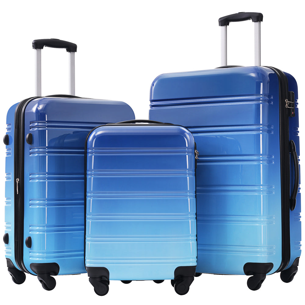 Hardshell Luggage Sets 3 pcs Spinner Suitcase with TSA Lock Lightweight-20"+24"+28" Luggages