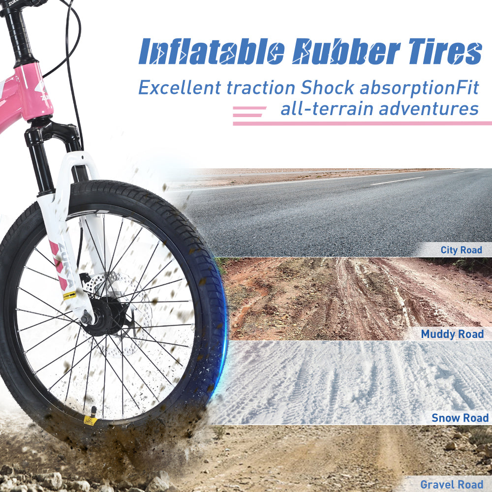 ZUKKA Mountain Bike,20 Inch MTB for Boys and Girls Age 7-10 Years,Multiple Colors