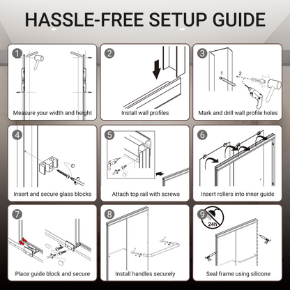 56-60 in. W x 72 in. H Double Sliding Shower Door, Semi-frameless Bypass Bathroom Sliding Door with 1/4" (6mm) Tempered Glass for Walk-in Shower, Chrome 24D03-60CX
