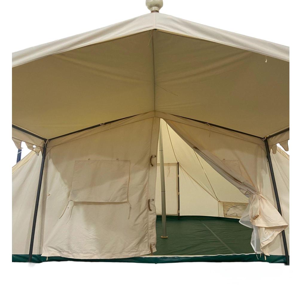 SAM&HAIBEI 19.68*13.1ft Canvas Tent Bell Tent Glamping, 4 Seasons Yurt Tent for Camping, Heavy Cotton Canvas Tent for Family Camping, Outdoor Hunting, Bell tent with  8.53ft*6.56ft porch