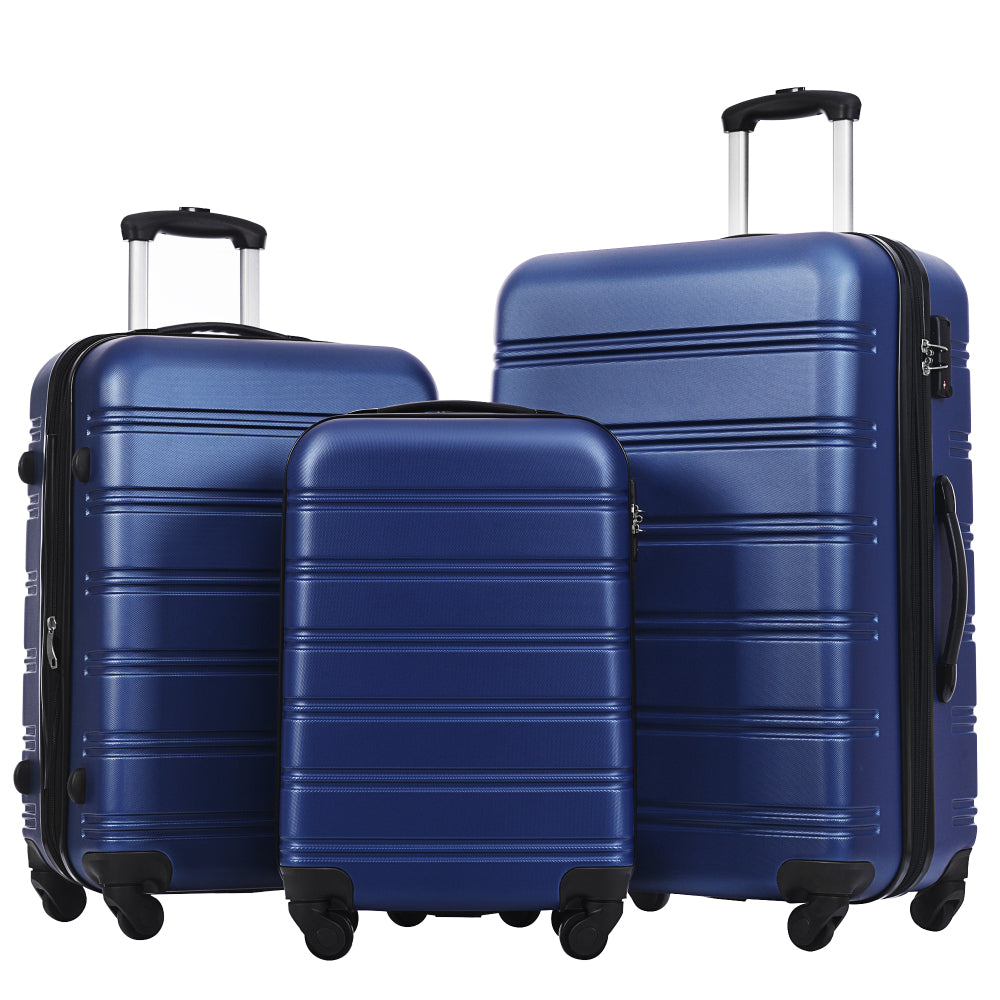 Hardshell Luggage Sets 3 pcs Spinner Suitcase with TSA Lock Lightweight-20"+24"+28" Luggages