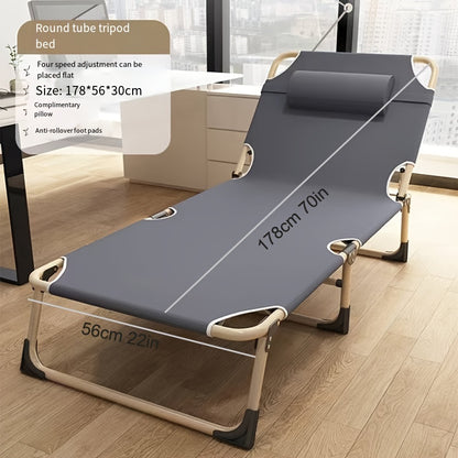 Folding bed single recliner outdoor special iron frame simple folding bed