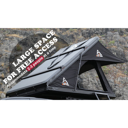 BEDTIME Hard Shell Rooftop Tent-Honeycomb aluminum,Hydraulic support,three second speed open,Roof rack,High rebound memory sponge mattress,Sturdy,Better ventilation For 2-3 people Car SUV Truck tent
