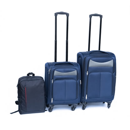 Luggage 2-piece backpack set blue(No password lock)