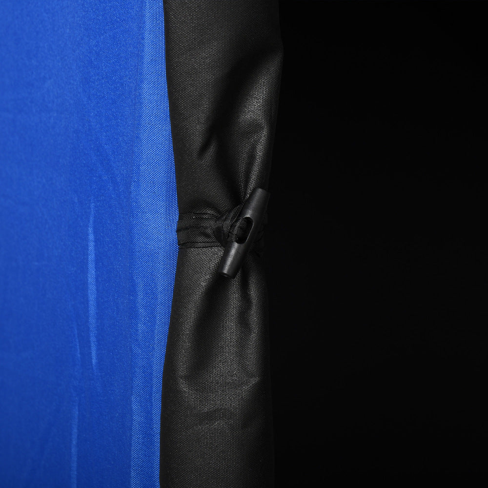 Outsunny 2-4 People Ice Fishing Shelter, Pop-Up Portable Ice Fishing Tent with Carry Bag, Two Doors, Windows and Vents, Ice Shanty for Winter Fishing, Blue