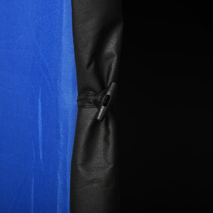 Outsunny 2-4 People Ice Fishing Shelter, Pop-Up Portable Ice Fishing Tent with Carry Bag, Two Doors, Windows and Vents, Ice Shanty for Winter Fishing, Blue