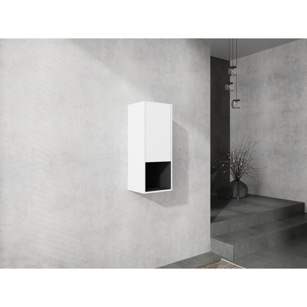 12" Bathroom Side Cabinet, 2-Soft Close Doors, Float Mounting Design, 12*2(KD-Packing)