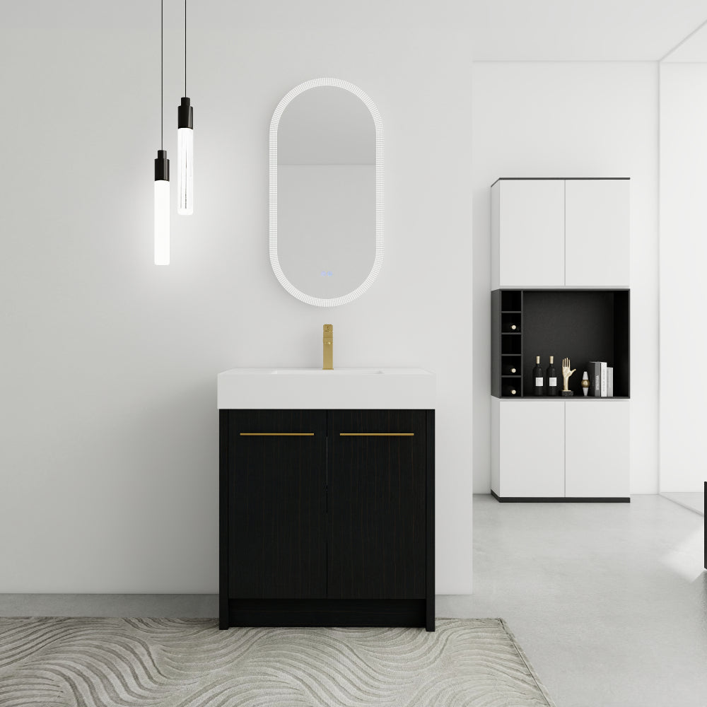 48 Inch Freestanding Bathroom Vanity with Resin Sink, With Soft Closing Door, KD-Package