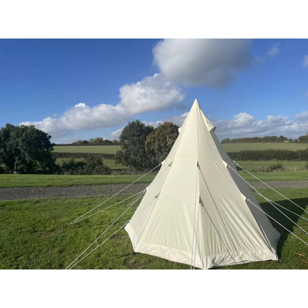 SAM&HAIBEI Bell Tent 4 Season 9.85ft  Glamping Tent, Hot Tent,Ideal for Family Camping, Hiking,Canvas Tent with Aluminum Pole. Support Camouflage Fabric Customization