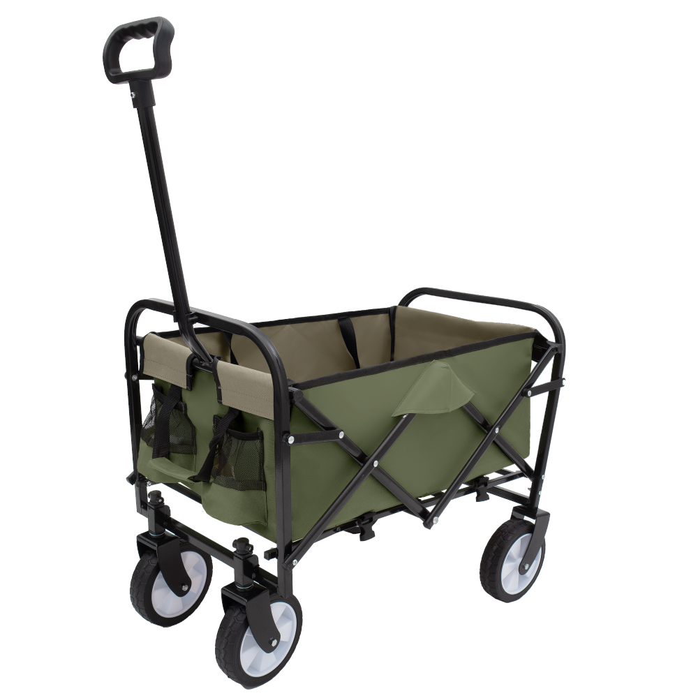 Minimeetall Strap , Collapsible Foldable Wagon Cart with strapping system Beach Wagon , Utility Cart , Utility Wagon Grocery Cart for Camping Shopping Sports Gardeing Fishing Supports 225lbs purple