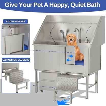 50inStainless Steel Dog Washing Station