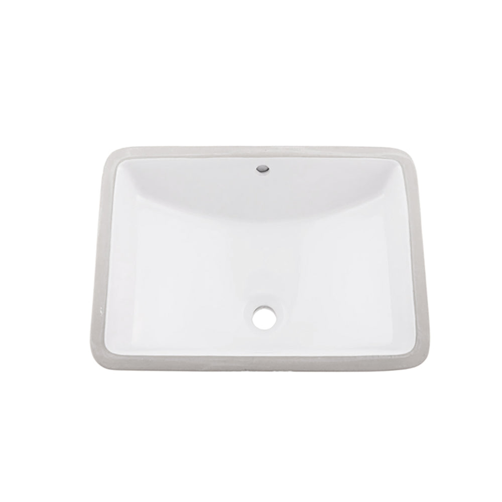 DAX  Ceramic Square Single Bowl Undermount Bathroom Basin