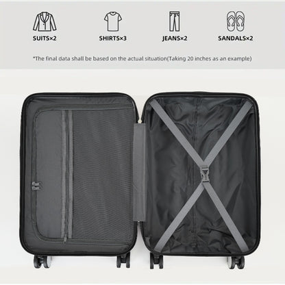 ABS Luggage Sets 6 Pieces, Expandable Suitcase Sets with Duffel Bags, Blue