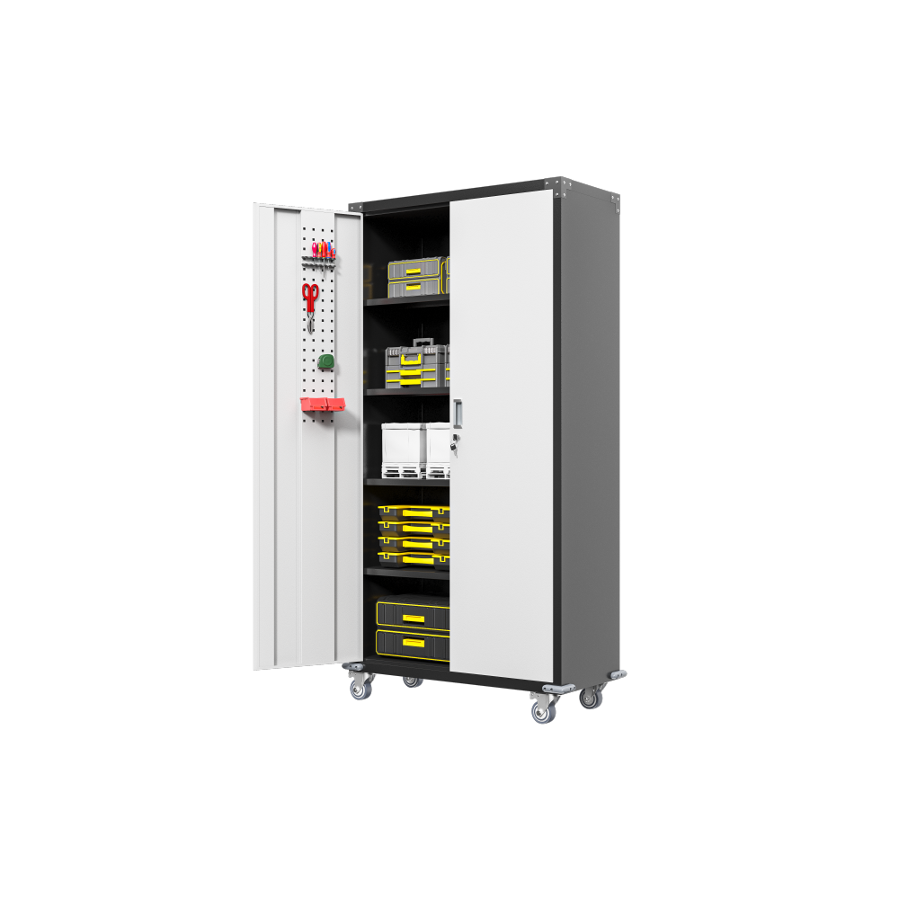 Garage Storage Cabinets with Locking Doors and 4 Adjustable Shelves