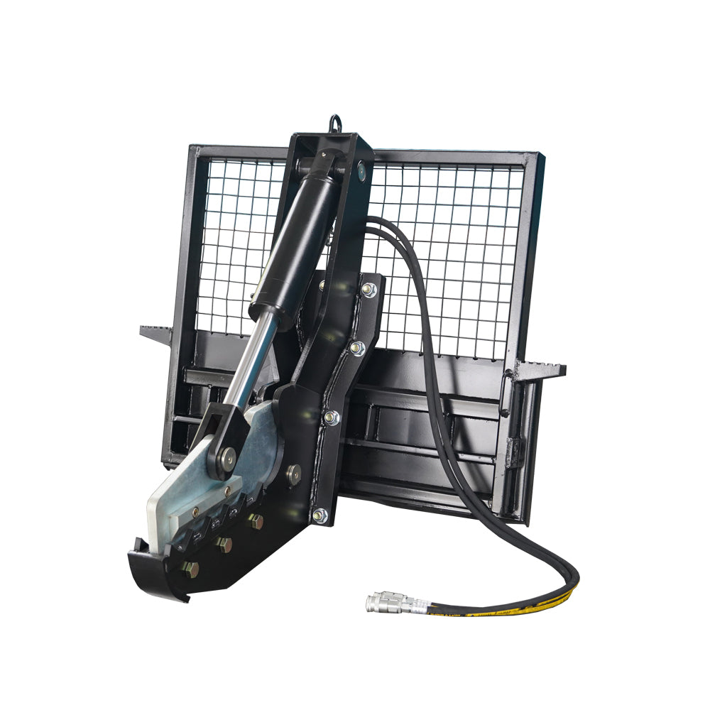 Skid Steer Hydraulic Rotating Cutting Tree Shears Attachments, Universal Mount Quick Attach