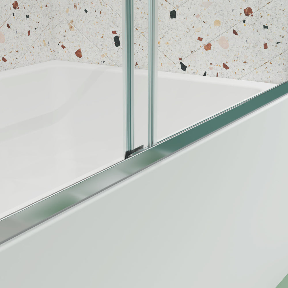 Bypass shower door, sliding door, with 1/4" tempered glass and Chromed finish 50-54"x70"