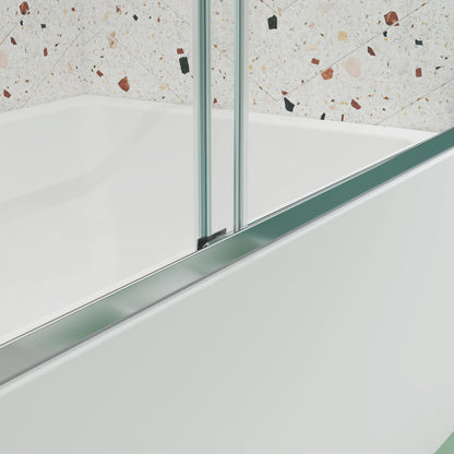 Bypass shower door, sliding door, with 1/4" tempered glass and Chromed finish 50-54"x70"