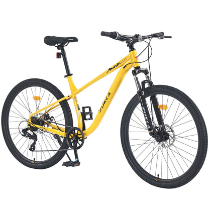27.5 Inch Wheels 8 Speed Mountain Bike, for Men Women Boys and Girls, Front Suspension, Steel Frame