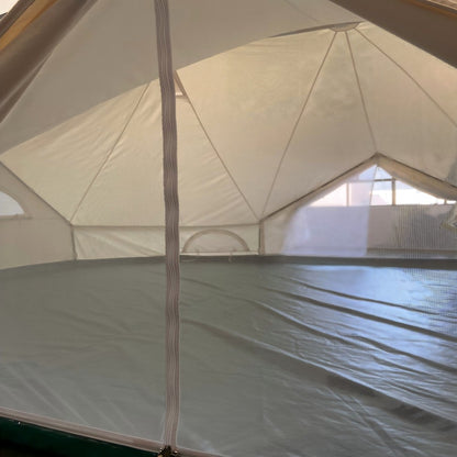 SAM&HAIBEI 8-10 persons 2316.5ft Canvas Tent Bell Tent Glamping, 4 Seasons Yurt Tent for Camping, Heavy Cotton Canvas Tent for Family Camping,Outdoor Hunting,or Party tent.