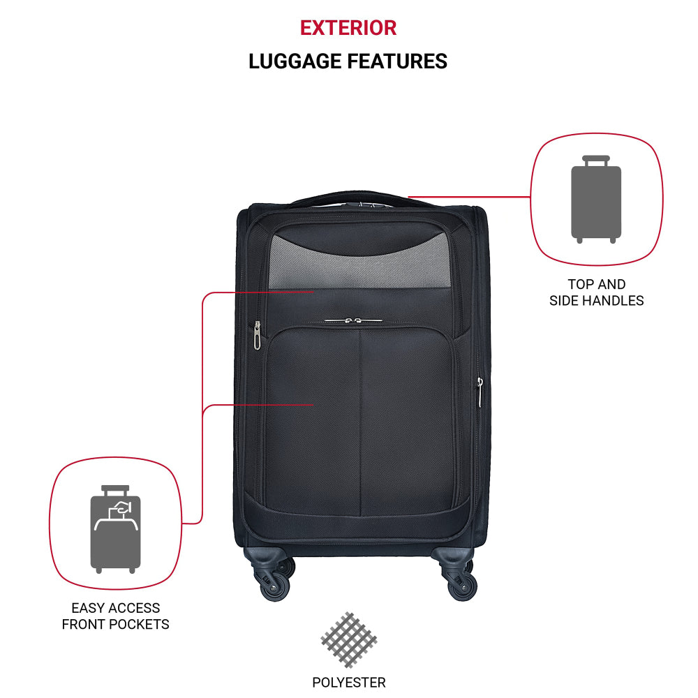 Oxford cloth suitcase black(No password lock)