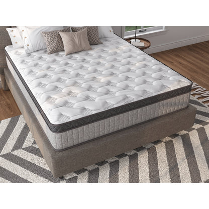 Assembled in USA -  High Quality 10" Queen Diamond Innerspring Hybrid and Cooling Gel Memory Foam Mattress, Pressure Relief, and Motion Isolation, CertiPUR-US and Oeko TEX Certified
