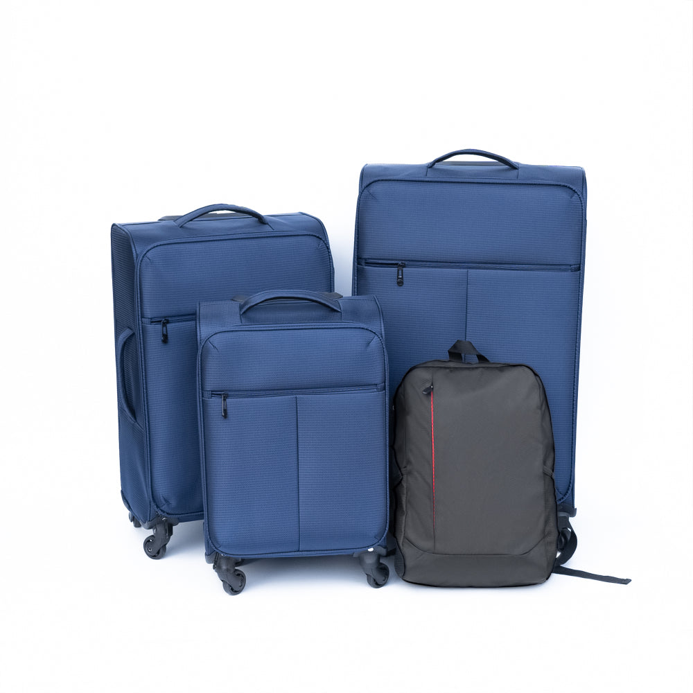 Luggage 3-piece backpack set blue(No password lock)