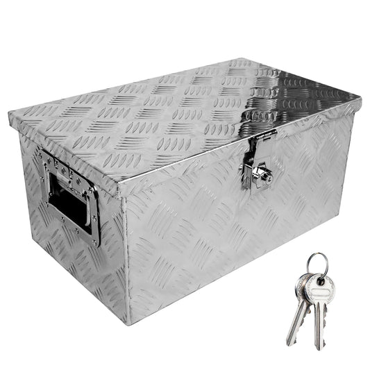 20 Inch Aluminum Truck Tool Box, Truck Bed Tool Storage Box with Side Handle,Lock and 2 Keys, 20.1"x11.8"x9.3", Silver