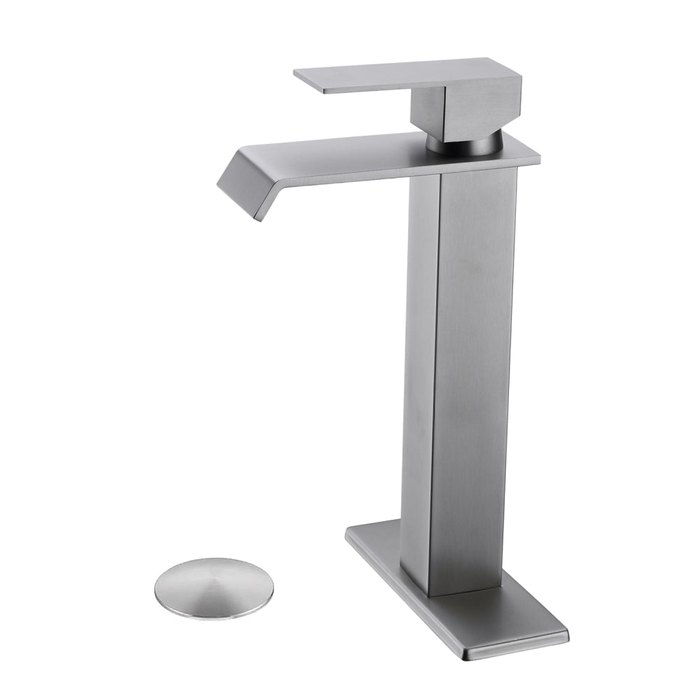 Waterfall Spout Bathroom Faucet,Single Handle Bathroom Vanity Sink Faucet