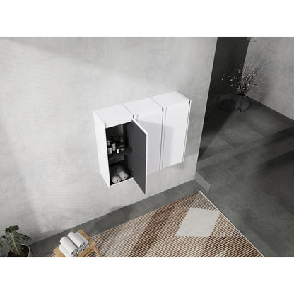 12" Bathroom Side Cabinet, 2-Soft Close Doors, Float Mounting Design, 12*2(KD-Packing)