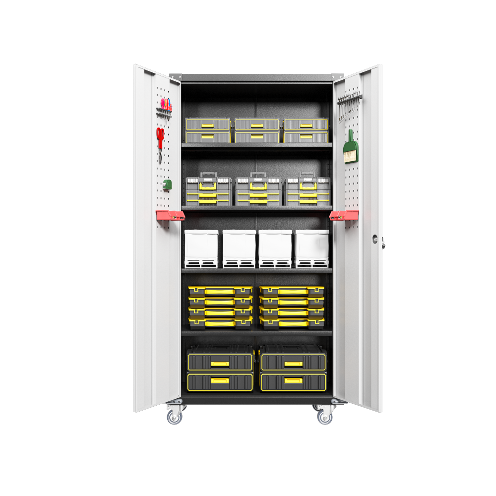 Garage Storage Cabinets with Locking Doors and 4 Adjustable Shelves