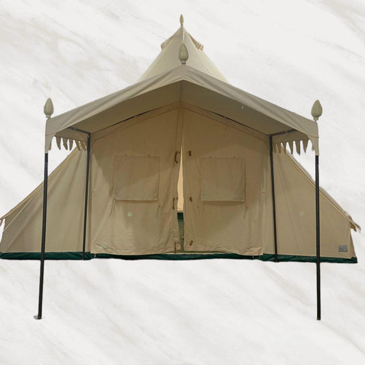 SAM&HAIBEI 19.68*13.1ft Canvas Tent Bell Tent Glamping, 4 Seasons Yurt Tent for Camping, Heavy Cotton Canvas Tent for Family Camping, Outdoor Hunting, Bell tent with  8.53ft*6.56ft porch