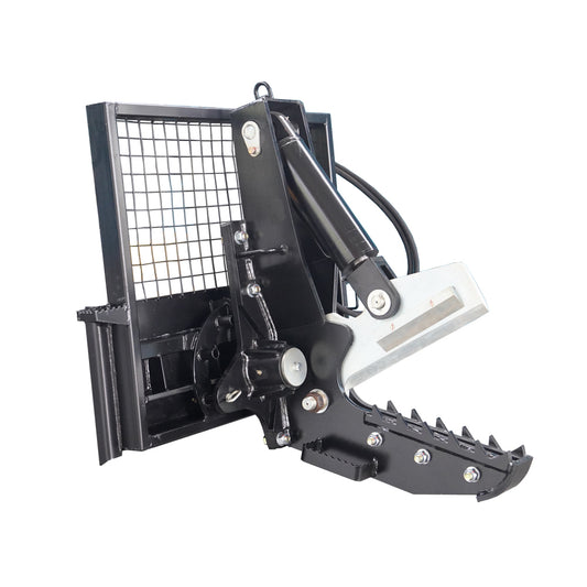 Skid Steer Hydraulic Rotating Cutting Tree Shears Attachments, Universal Mount Quick Attach