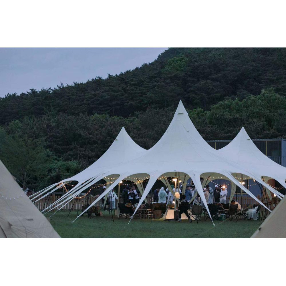 SAM&HAIBEI Thincker Canvas Waterproof Portable Tarp Multifunctional Outdoor Camping Traveling Awning Backpacking Tarp Shelter Rain Tarp,Big tarp for Family Active or Out Active. 289㎡ space Largr tarp.